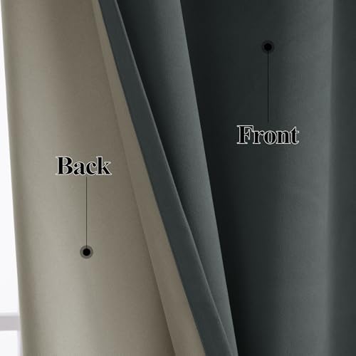 Frelement Full Blackout Velvet Curtains 84 inch Long Luxury Velvet