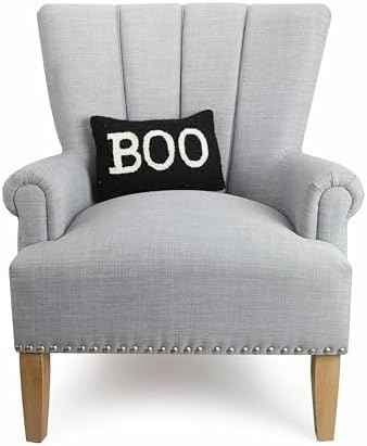 Peking Handicraft Wool Throw Pillow, Boo