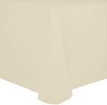 Ultimate Textile 60x84-Inch Oval Cotton-Feel Tablecloth, Ivory, 2 Pack