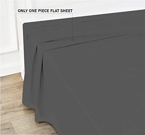 Kamas 1PC Oversize Flat/Top Sheet 100% Egyptian Cotton Fabric 1000 TC