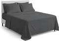 King 6 Piece Egyptian Cotton Sheet Set, 16 In Deep Pocket, Dark Grey