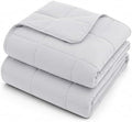 L'AGRATY Weighted Blanket for Adults 15lbs, 48"x72", Light Grey Twin