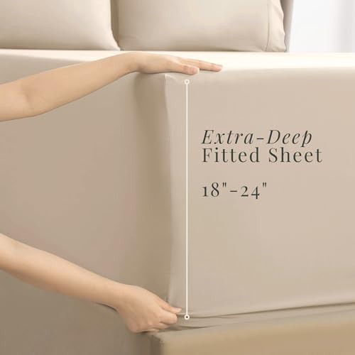 Hearth & Harbor Extra Deep Pocket Sheets - Fits Mattress 18-24 Inches