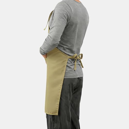 Vinchef New Soft Canvas Apron, Adjustable Neck Strap, Large Pocket