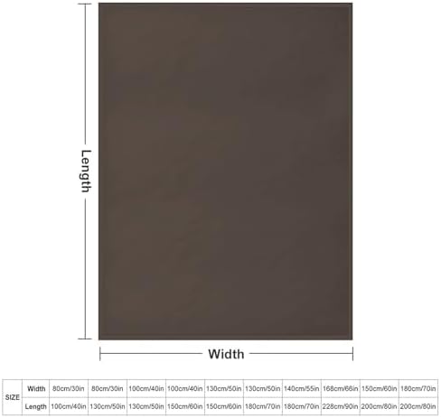 Soft Plush Blanket, Dark Gray-Brown Taupe Color Warm Cozy Throw