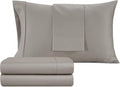 IZOD Twin XL Sheet Set, 100% Cotton Sateen Silky, Taupe, Deep Pocket