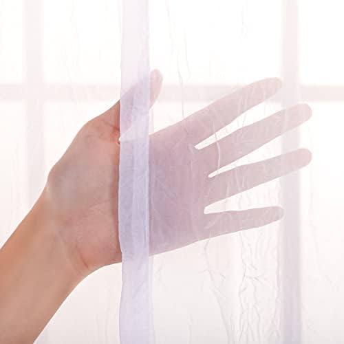 Home Fashion Crushed Voile Sheer Curtain Set of 2 Panels – Antique