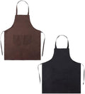 12pcs Hanging Neck Bib Aprons with Front Pockets, Unisex Cooking and
