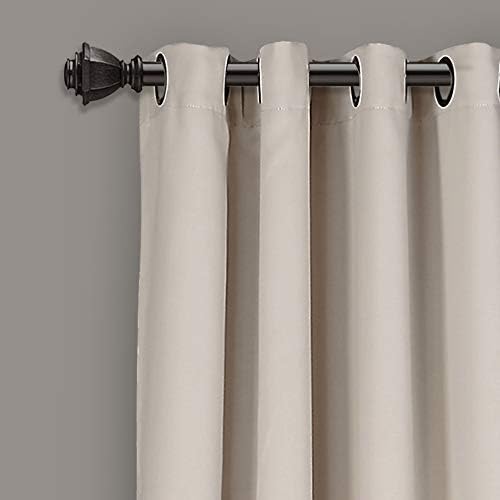Lush Decor Insulated Grommet Blackout Window Curtain Panels, Wheat