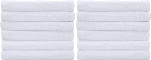 SIMPLI-MAGIC Commercial Grade Soft Plush Cotton Terry Towels, 60-Pack