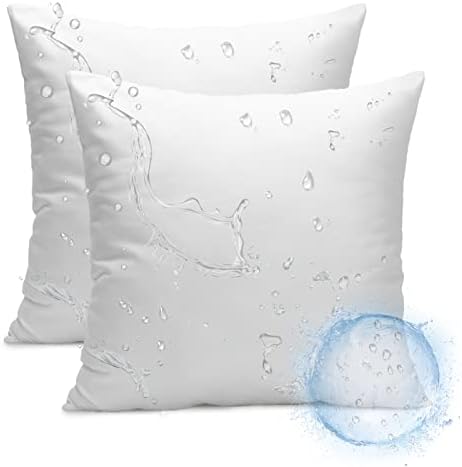 Ashler Outdoor Pillow Inserts, 18x18 Waterproof Throw Pillows Pack of
