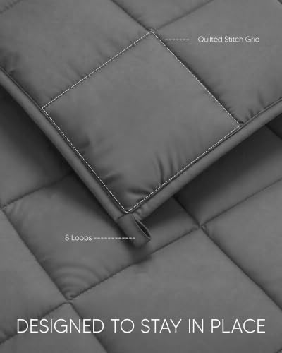 Weighted Blanket Queen Size 60x80 Inch, 15 lbs Heavy Blanket, Grey