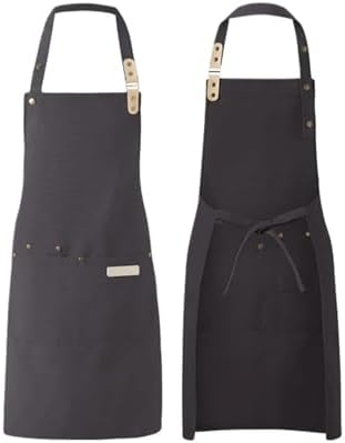3Pcs Waterproof Kitchen Apron Canvas Bakery Coffee Shop Personalized