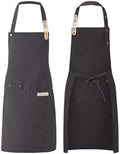 Chef Apron For Men Women Cooking 3Pcs Waterproof Kitchen Apron Canvas