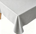 Solid Color Faux Linen Tablecloth with TPU Coating
