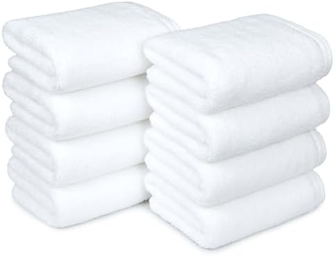Amazon Basics 8-Pack Soft, Highly Absorbent, Quick-Dry Hand Towels