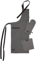 Encasa XO Kitchen Apron with Oven Gloves & Potholder - Combo Set -100%