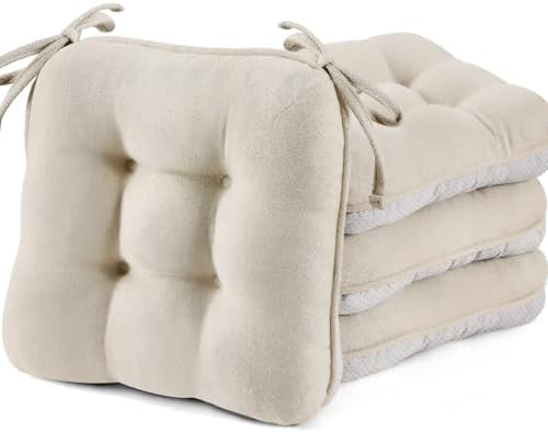 BETU Chair Cushions for Dining Chairs Set of 4,3.5" Thick Kitchen