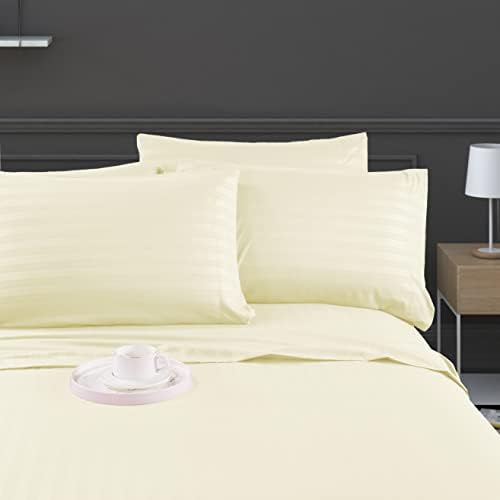 Mocassi Full Stripe Sheet Set - Luxury Hotel 1800 Premier Bedding