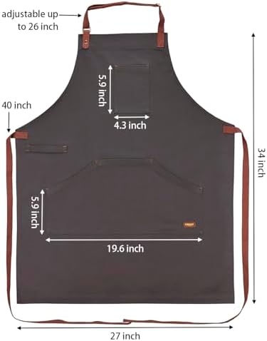 Cooking Kitchen Apron with Pockets for Men Women