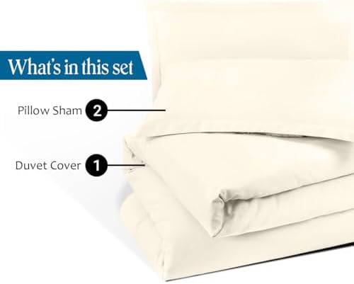 jaycorner Luxury Duvet Cover Set 100% Cotton Quilt Silky Soft