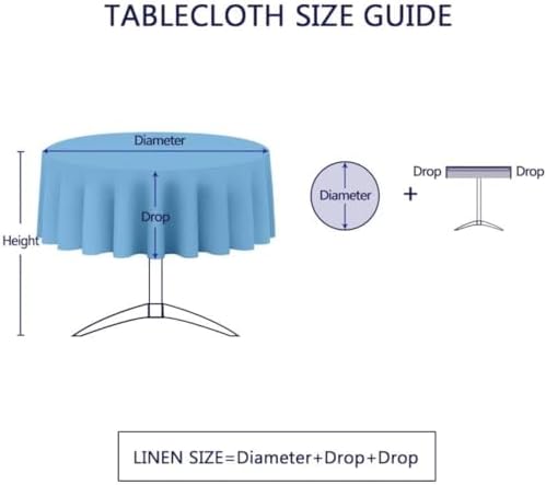 100% Pure Linen Solid Color Round Table Cover,Natural Fabric