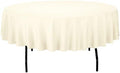 Tablecloth Polyester Round 90 Inch (Ivory)