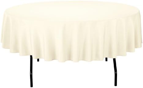 Tablecloth Polyester Round 90 Inch (Ivory)