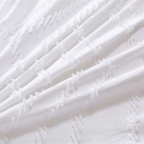 Boho Bedding Duvet Cover Set Wave Tufted Texture Comforter Cover with