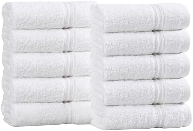 Superior Egyptian Cotton 10-Piece Face Towel Set, Small Towels For