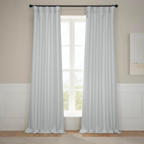 HPD Half Price Drapes - Faux Linen Curtains for Living Room (2 Panels)