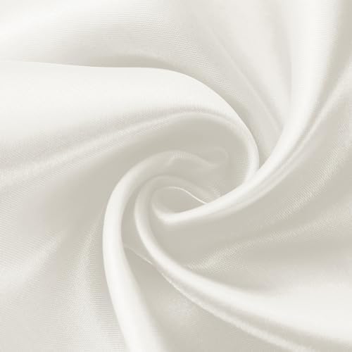 Horbaunal 12 Pack Ivory Satin Table Runner 12 x 108 Inch