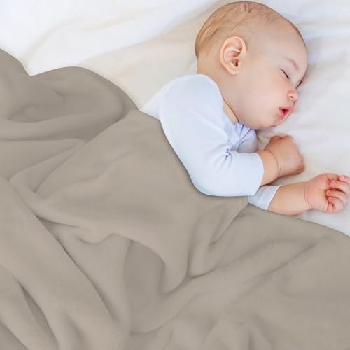 Soft Plush Throw Blankets, Taupe Brown Tan Solid Trend Color Blankets