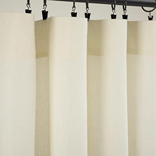 Lush Decor Belgian Flax Linen Blend Window Curtain Panel Single 50" W