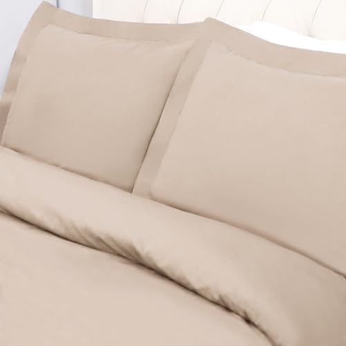 Superior 300 Thread Count Cotton Percale Duvet Cover Set, Cooling