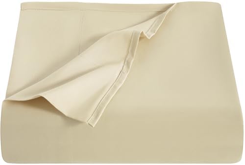 Queen Size Flat Sheet Only Soft 1 Piece Top Sheet, Hotel Quality