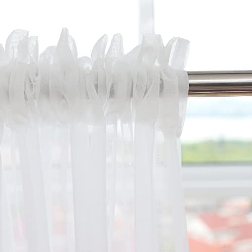 Sheer White Curtains 120 Inches Long Window White Sheer Curtain 2
