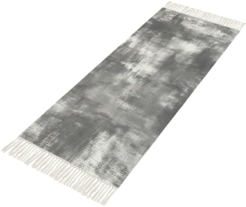 Modern Minimalist Hallway Runner Rug 2'x5', Abstract Painting Texture