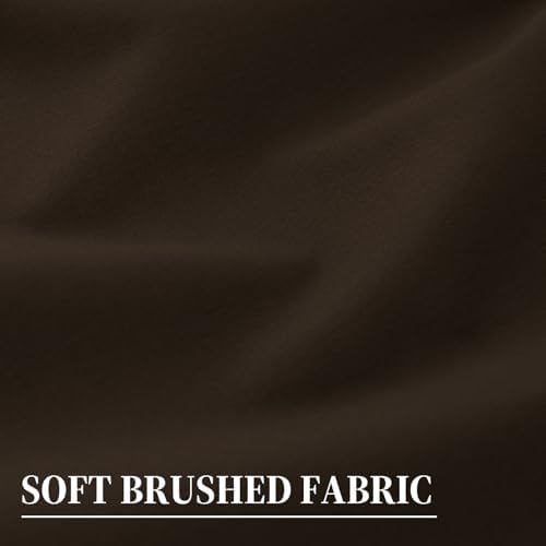 Yakamok Chocolate Brown Blackout Curtains 72" Long with Back Tab 40"