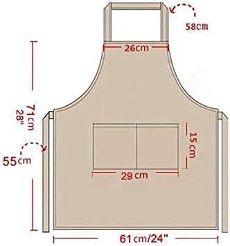9 Pieces Black Aprons Bulk for Wowen Men Adult Unisex with 2 Pockets
