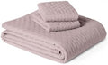 Amazon Basics Brushed Microfiber Quilt Set, Extra Soft with Natural