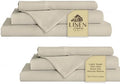 Linen Home 100% Cotton Percale Sheets Twin Size Pack of 2, Light