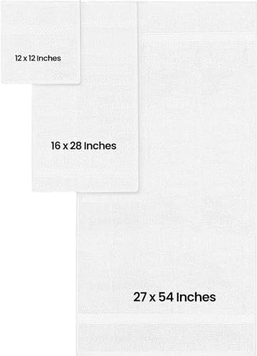 COZY TRENDS 6-Piece Premium Towel Set, 2 Bath Towels, 2 Hand Towels