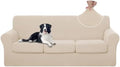 U-NICE HOME 4 Pieces Stretch Couch Cover Sofa Slipcover, Beige