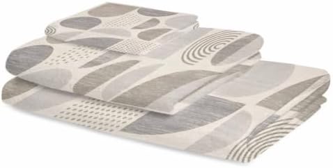 Bath Towels Set of 3 Beige Dots Semicircles Bath Towel Hand Towel