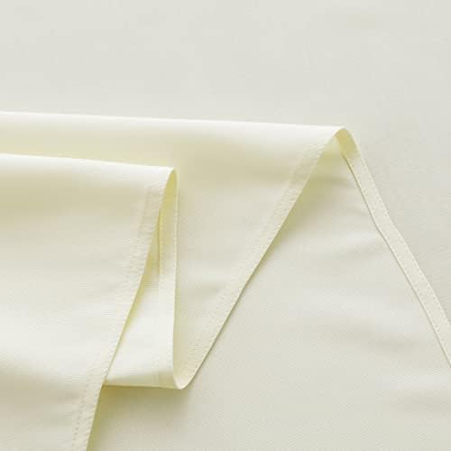 FOLINS&HOME Cream 90 Inch Round Tablecloth, Waterproof Table Cloth