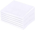 White Pillowcases 6 Pack, Standard Queen Size, Soft and Comfy