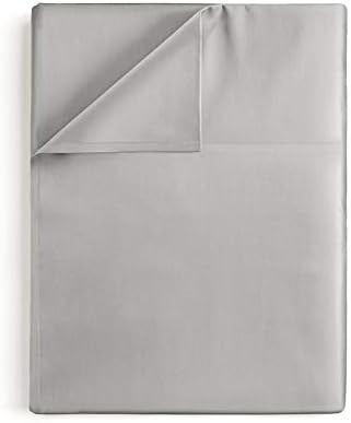 Luxury Full-XL (81x102) Flat Sheet, Soft 600-TC Natural Cotton, Soft &