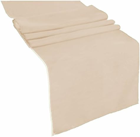Polyester Table Runner 12"x108" by KS LINENS (Beige)