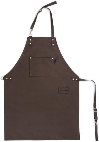 No-Tie Canvas Apron Heavy-Duty 16OZ Work Apron With Front Pocket Extra